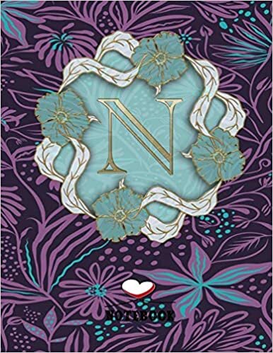 okumak N: Monogram Initial N journal, Wide Ruled Composition Notebook for Women: N: Personalized Initial Wide Ruled Lined Journal ( 8.5&quot; x 11” - 110 Pages ) ... Girls ,Funny N: Notebook ,Gift for N: Lovers