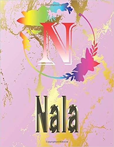 okumak Nala: Personalized Name Sketchbook.Monogram Initial Letter N Journal. Nala Cute Sketchbook on Pink Marble Cover , Blank Paper 8.5 x 11 ,Great For Drawing, Sketching, Crayon Coloring and colored pencil