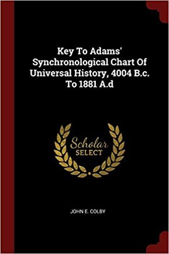 okumak Key To Adams&#39; Synchronological Chart Of Universal History, 4004 B.c. To 1881 A.d