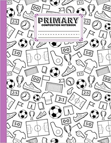 okumak Primary Composition Notebook: Football Cover Primary Story Journal, Dotted Midline and Picture Space | Grades K-2 Composition School Exercise Book | ... Pages, Size 8.5&quot; x 11&quot; by Andreas Efthymous