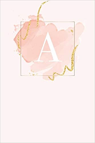 okumak A: 110 Sketchbook Pages (6 x 9) | Light Pink Monogram Sketch and Doodle Notebook with a Simple Modern Watercolor Emblem | Personalized Initial Letter | Monogramed Sketchbook