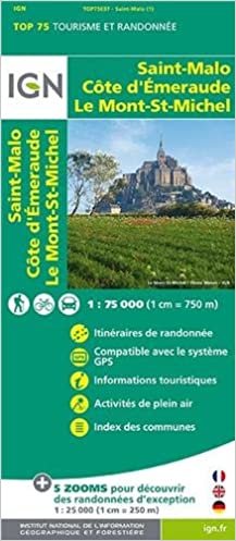okumak IGN 75 000 Saint Malo - Cote d&#39;Emeraude - Le Mont-St-Michel (Ign Map)