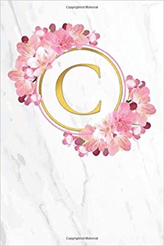 okumak C: Asian Blossom | Sakura / Marble / Gold | Super Cute Monogram Initial Letter Notebook | Personalized Lined Journal / Diary | Perfect for Writing / ... Marble Monogram Composition Notebook, Band 1)