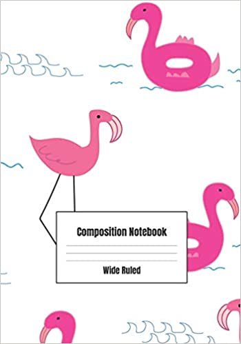Composition Notebook: Flamingo Pool Float Theme