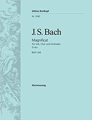 okumak Magnificat in D major (BWV 243) - soloists, mixed choir, oboe d&#39; amore, oboe da caccia, strings and basso continuo - vocal/piano score - (EB 3360)