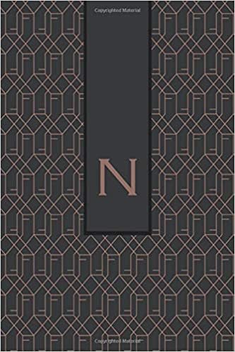 okumak N: Monogram Initial &quot;N&quot; for Man, Woman / Medium Size Notebook with Lined Interior, Page Number and Date Ideal for Taking Notes, Journal, Diary, Daily ... and Appointments (Brown Monograms, Band 14)