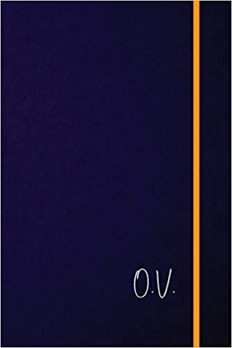 okumak O.V.: Classic Monogram Lined Notebook Personalized With Two Initials - Matte Softcover Professional Style Paperback Journal Perfect Gift for Men and Women