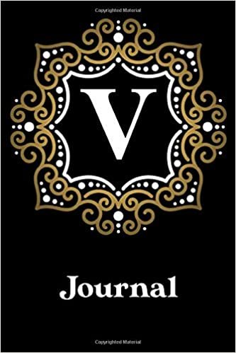 okumak V Journal: Monogrammed - Personalized Initial “V” Notebook - Elegant Indian Mandala Look Gift - 6x9&quot; Lined Book for Notes &amp; Personal Writing w/ ... &amp; Gold Style Diary or Executive Monogram