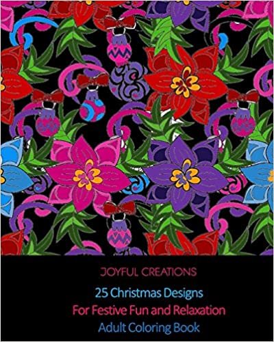 okumak 25 Christmas Designs For Festive Fun and Relaxation: Adult Coloring Book (US Edition)