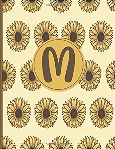 okumak Vintage Sunfower Notebook Monogram Letter M: Sunflower Daily Meal Planner Monogram Letter M with Interior Pages Decorated With More Sunflowers ,Daily ... for Women And Girls she loves Sunflowers