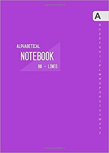 okumak Alphabetical Notebook B6: Small Lined-Journal Organizer with A-Z Tabs Printed | Smart Purple Design