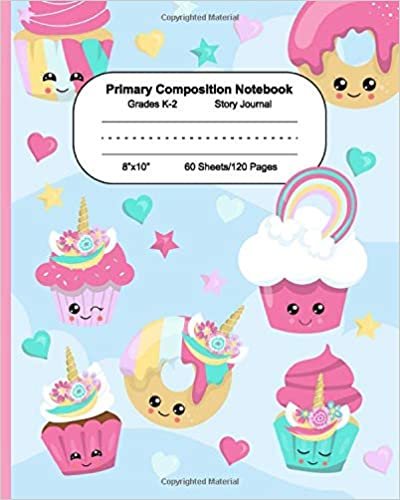 okumak Primary Composition Notebook Grades K-2 Story Journal: Picture Space And Dashed Midline | Kindergarten to Early Childhood | 120 Story Paper Pages | Magical Unicorn Series