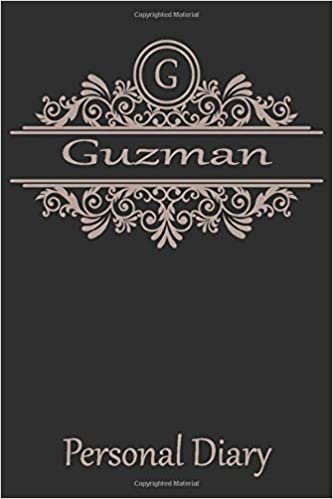 okumak G Guzman Personal Diary: Cute Initial Monogram Letter Blank Lined Paper Personalized Notebook For Writing &amp; Note Taking Composition Journal