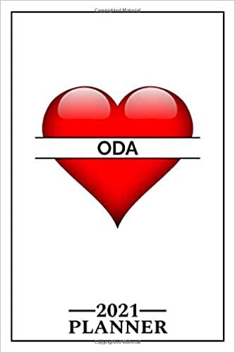 okumak Oda: 2021 Handy Planner - Red Heart - I Love - Personalized Name Organizer - Plan, Set Goals &amp; Get Stuff Done - Calendar &amp; Schedule Agenda - Design With The Name (6x9, 175 Pages)