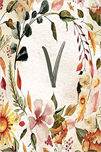 okumak V: Orange Brown Floral 2020 Weekly Planner 6”x9” (Orange Brown Floral 6”x9” Planner Alphabet Series - Letter V, Band 22)