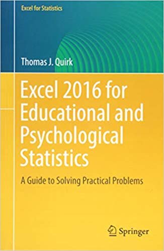 okumak Excel 2016 for Educational and Psychological Statistics : A Guide to Solving Practical Problems