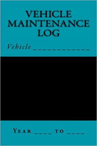 okumak Vehicle Maintenance Log: Black and Teal Cover (S M Car Journals)