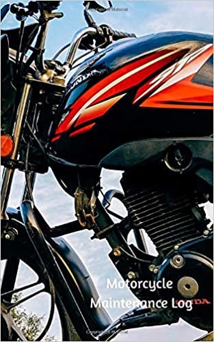 okumak Motorcycle Maintenance Log - 50 pages - B &amp; W interior - Glossy: Service and Repair Record Book For All Motorcycles 5&quot; x 8&quot; - Indian, Harley Davidson, Yamamha, Suzuki, Vespa - MM01