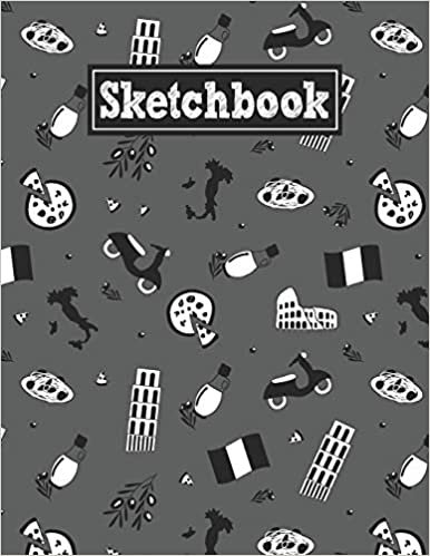 okumak Sketchbook: 8.5 x 11 Notebook for Creative Drawing and Sketching Activities with Italian Themed Cover Design
