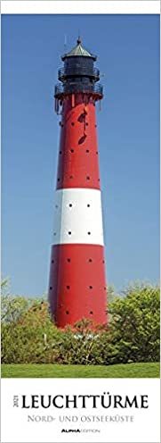 okumak Leuchttürme - Nord- und Ostseeküste 2021 - Streifenkalender XXL 25x69 cm - Lighthouses - Bild-Kalender - Wand-Kalender - Alpha Edition