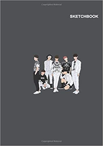 okumak Sketchbook notebook for drawing doodling: Blank Unlined Paper, 110 White Pager, A4 (8.27 x 11.69 inches), BTS Love yourself Design Cover.