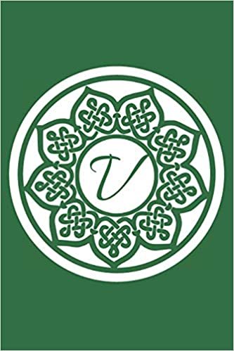 okumak V: Initial V Monogram Notebook Journal Gift Circular Celtic Knot design (Celtic Knot Monogram Journals)