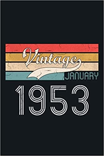 okumak Vintage January1953: blank lined notebook / journal (6x9) to offer as 67th Birthday Gift Idea for Women And Men anniversary with Retro Color design