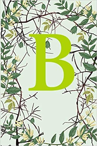 okumak B: Letter B Monogram Initials Green Tree Branches Nature Notebook &amp; Journal
