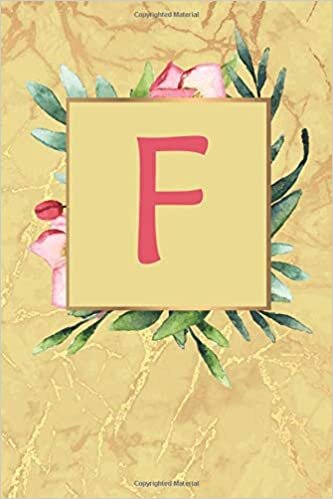 okumak F Cute Initial Monogram Letter F Notebook journal with yellow Marble and Gold glitter for Women and Girls.: Lined NoteBook, Writing Pad, Journal or ... Kids, Girls &amp; Women - 110 Pages - Size 6x9.