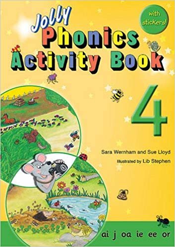 okumak Jolly Phonics Activity Book 4: ai,j,oa,ie,ee,or