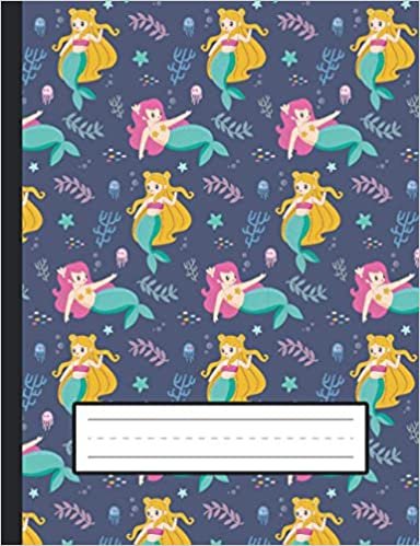 okumak Cute Mermaids Love Octopus - Mermaid Primary Story Journal To Write And Draw For Grades K-2 Kids: Standard Size, Dotted Midline, Blank Handwriting Practice Paper With Picture Space For Girls, Boys