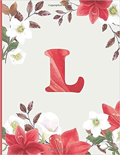 okumak L: Calla lily notebook flowers Personalized Initial Letter L Monogram Blank Lined Notebook,Journal for Women And Girls , School Initial Letter L ... red pink flowers gifts for women 8.5 x 11