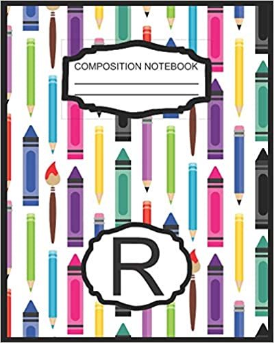 okumak Composition Notebook R: Monogrammed Initial Elementary School Wide Ruled Interior Notebook