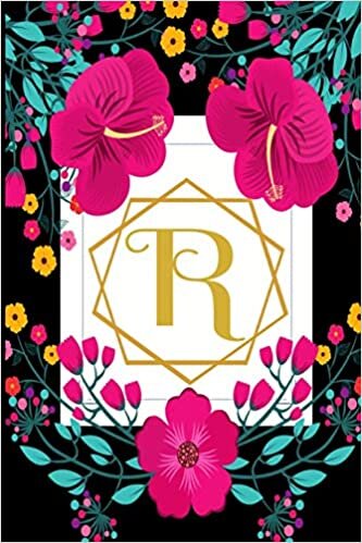 okumak R: Weekly 2020 Planner Floral Monogram Initial | Notebook Journal With Dotted Pages For Woman