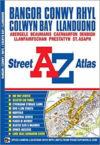 okumak Bangor, Conwy, Rhyl, Colwyn Bay &amp; Llandudno Street Atlas (A-Z Street Atlas)