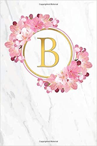okumak B: Asian Blossom | Sakura / Marble / Gold | Super Cute Monogram Initial Letter Notebook | Personalized Lined Journal / Diary | Perfect for Writing / ... Marble Monogram Composition Notebook, Band 1)