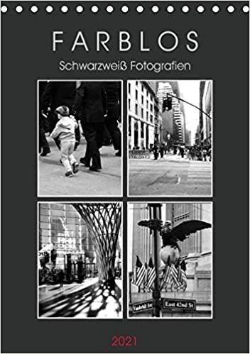 okumak F A R B L O S  -  Schwarzweiß Fotografien (Tischkalender 2021 DIN A5 hoch): Monochrom (Monatskalender, 14 Seiten )