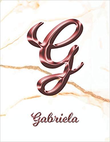 okumak Gabriela: 1 Year Weekly Planner with Note Pages (12 Months) | White Marble Rose Gold Pink Effect Letter G | 2020 - 2021 | Week Planning | Monthly ... | Plan Each Day, Set Goals &amp; Get Stuff Done