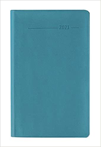 okumak Taschenplaner PVC türkis 2021 - Büro-Kalender 9,5x16 cm cm - 64 Seiten - 1 Woche 1 Seite - separates Adressheft - Notiz-Heft - Alpha Edition