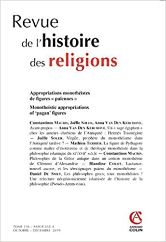 okumak Revue de l&#39;histoire des religions - N 4 2019: Appropriations monothéistes de figures « païennes »