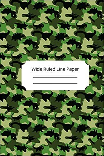 okumak Camouflage Art Theme Wide Ruled Line Paper