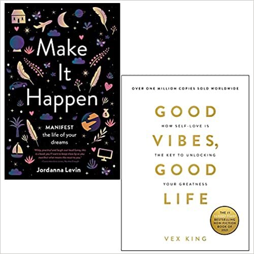 Make It Happen By Jordanna Levin & Good Vibes, Good Life By Vex King 2 Books Collection Set
