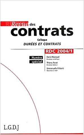 okumak REVUE DES CONTRATS N 1 - 2004: DURÉES ET CONTRATS, COLLOQUE , NUMÉRO SPÉCIAL (RDC)