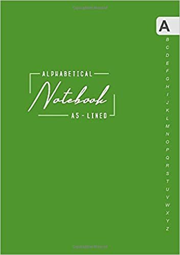 okumak Alphabetical Notebook A5: Medium Lined-Journal Organizer with A-Z Tabs Printed | Elegant Design Green