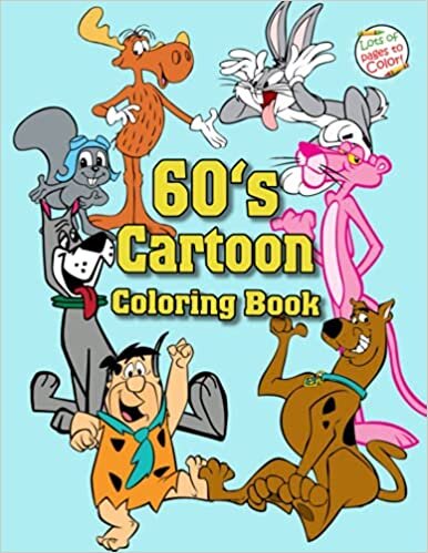 okumak 60‘s Cartoon Coloring Book: A Great Coloring Book With JUMBO Illustrations For Kids And Adults To Color, Relax And Have Fun