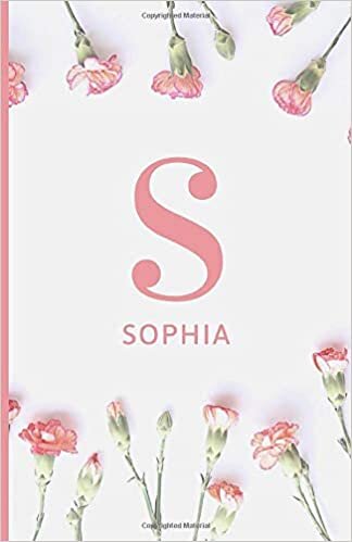 okumak Sophia: Notebook Journal with Pink Monogram Initial Letter S and Name