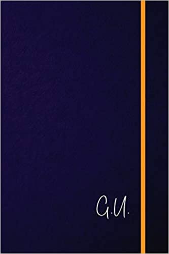 okumak G.U.: Classic Monogram Lined Notebook Personalized With Two Initials - Matte Softcover Professional Style Paperback Journal Perfect Gift for Men and Women