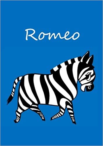 okumak Romeo: individualisiertes Malbuch / Notizbuch / Tagebuch - Zebra - A4 - blanko