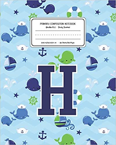 okumak Primary Composition Notebook Grades K-2 Story Journal H: Whale Animal Pattern Primary Composition Book Letter H Personalized Lined Draw and Write ... Boys Exercise Book for Kids Back to School Pr