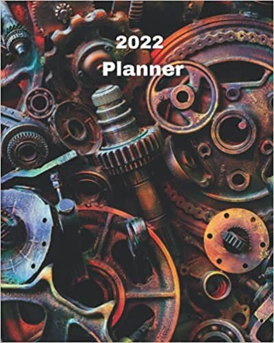 okumak 2022 Planner: Nuts and Bolts Planner Steampunk Monthly Calendar with U.S./UK/ Canadian/Christian/Jewish/Muslim Holidays– Calendar in Review/Notes 8 x 10 in.